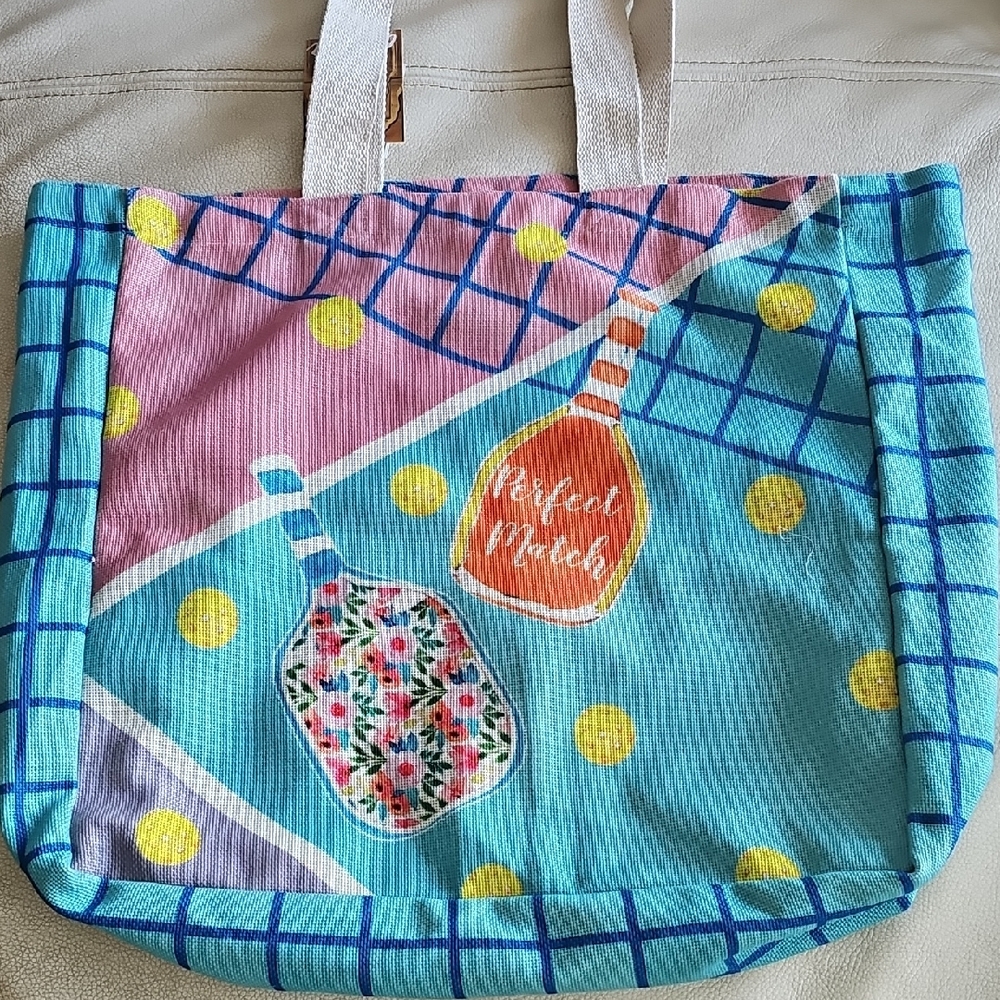 Colorful Tote Bag with Paddle Design